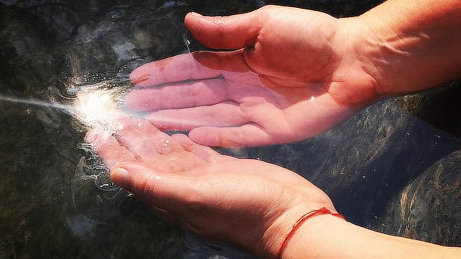 Hands in Water